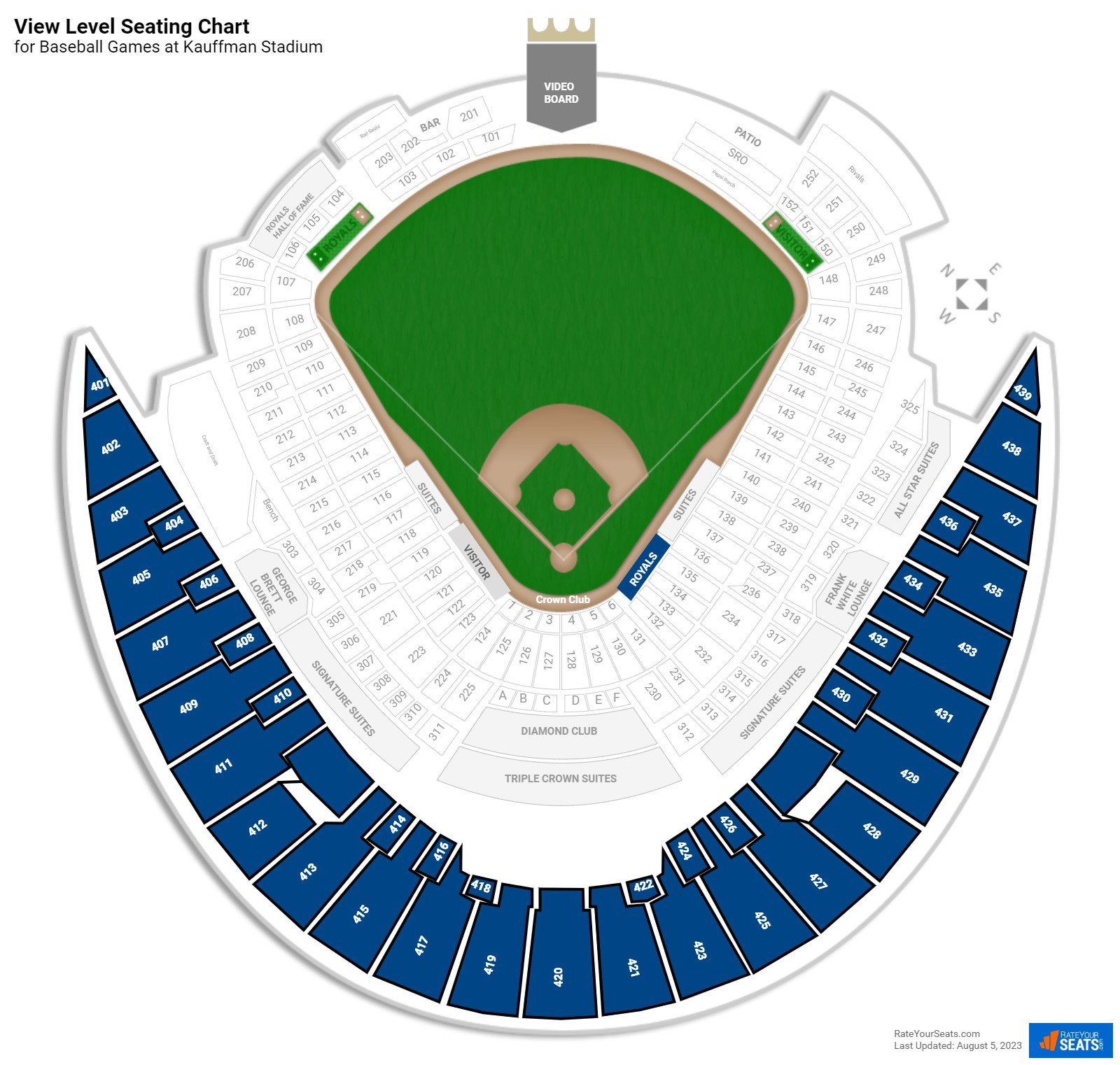 Kauffman Stadium Seating Chart With Rows And Seat Numbers Awesome Home