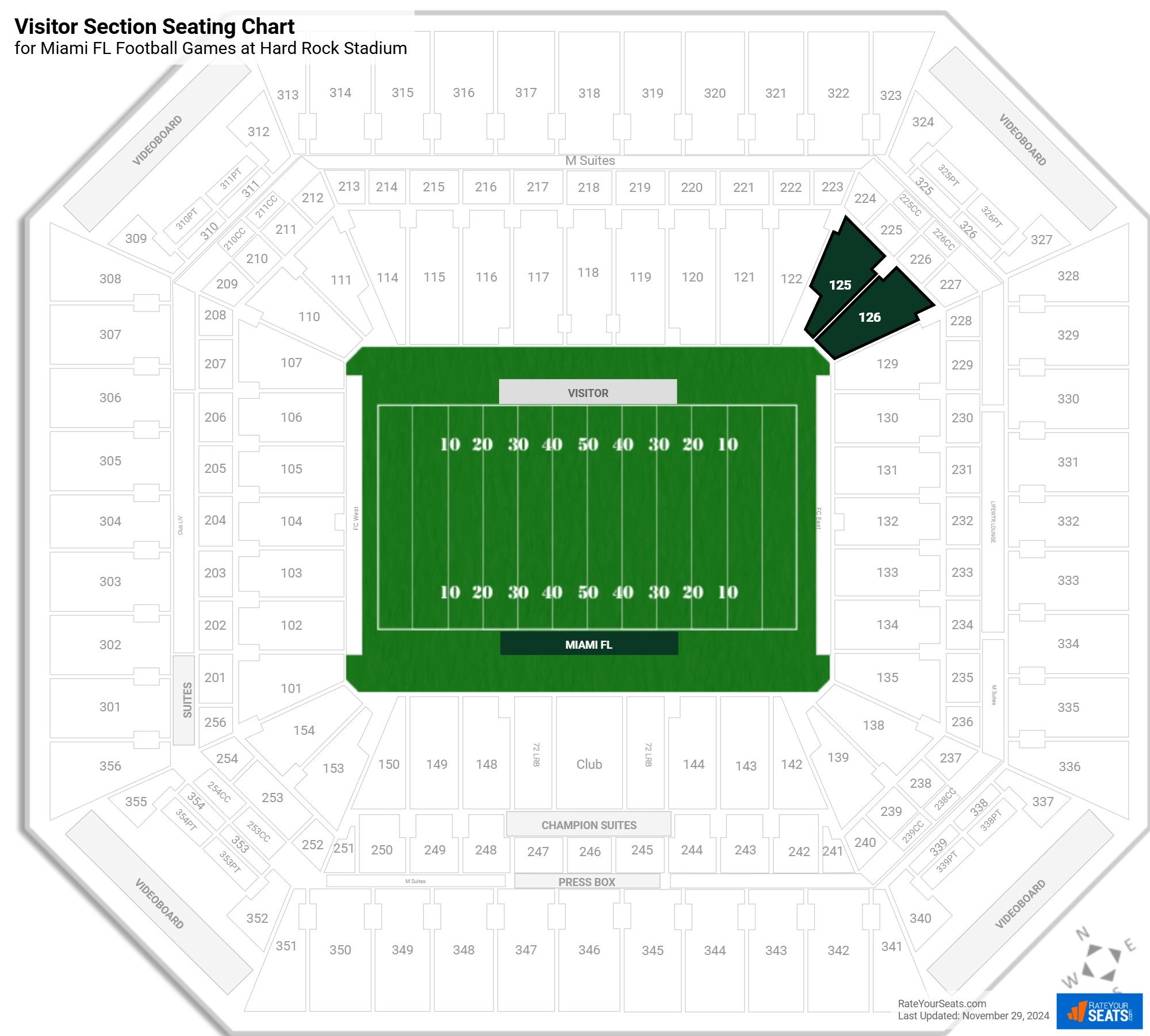 Visitor Section At Hard Rock Stadium