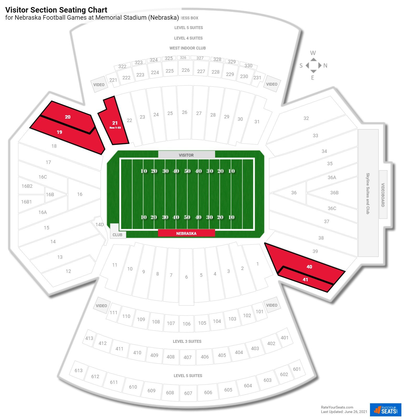 Visitor Section At Memorial Stadium