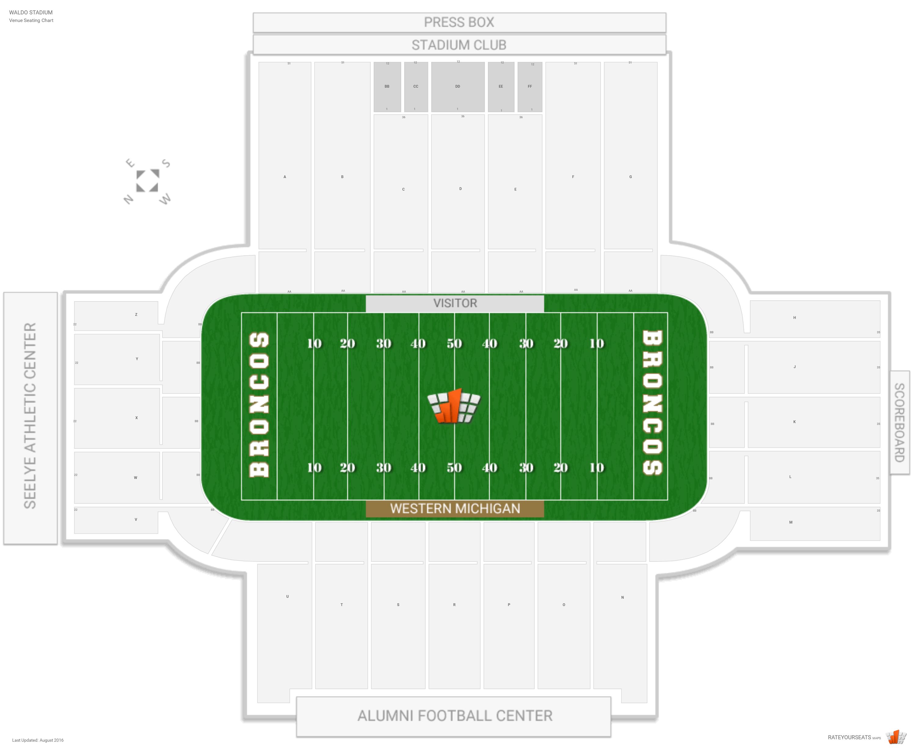 Western Michigan University Football Stadium Seating Chart