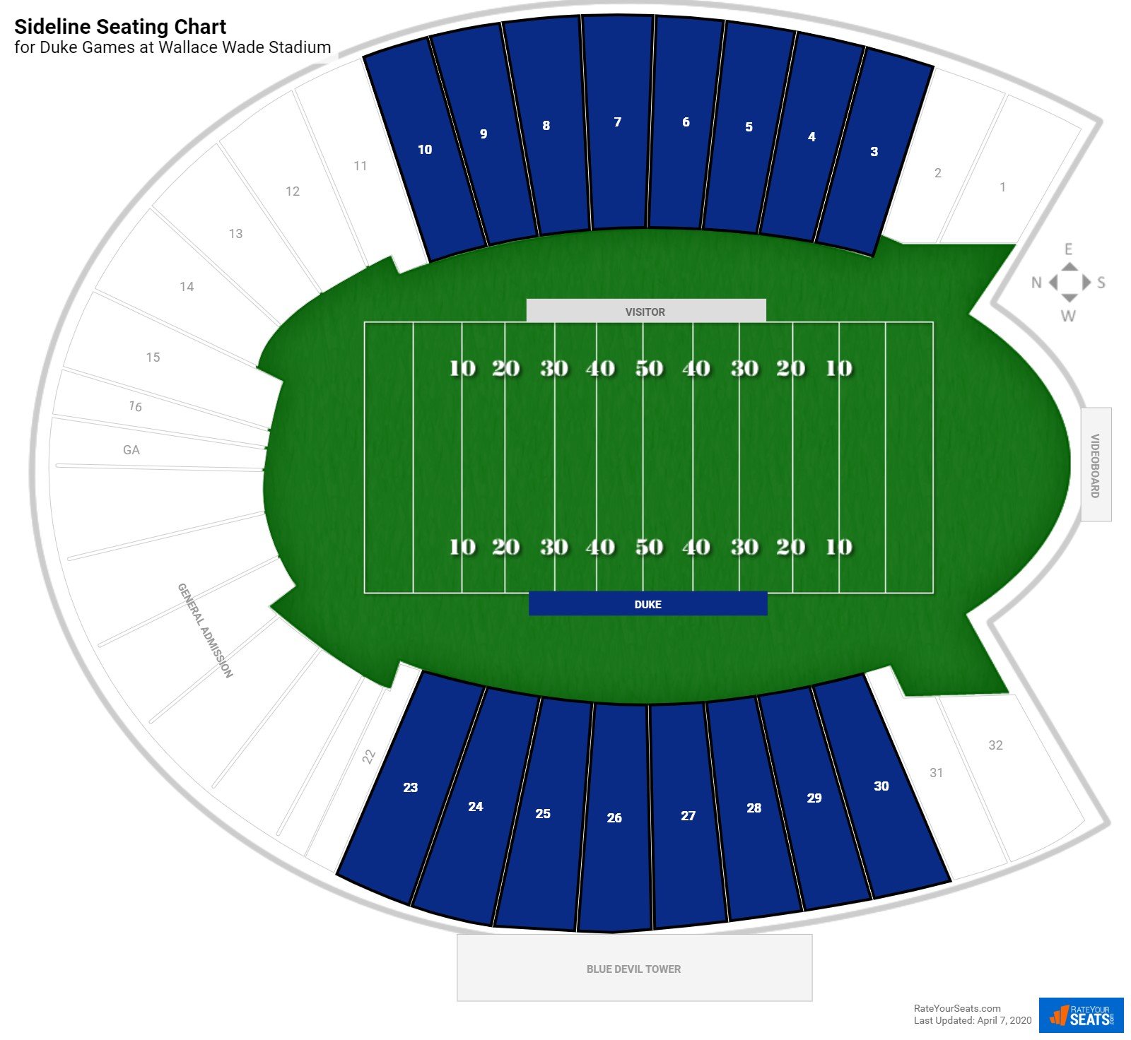 Wallace Wade Seating Chart