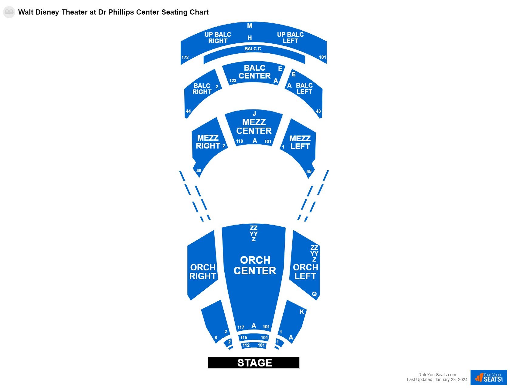 Interactive seating chart Comedy seating chart at Walt Disney Theater at Dr Phillips Center