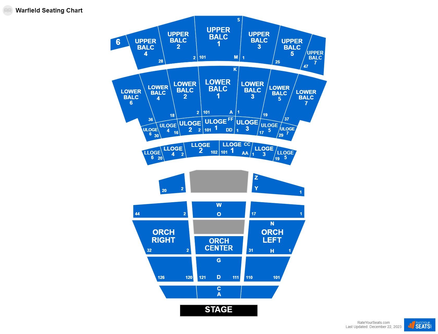 Warfield Seating Chart Rateyourseats Com