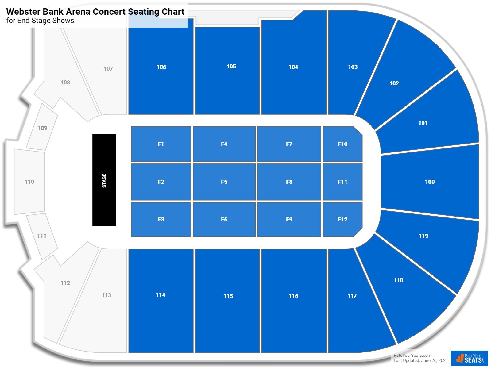 Webster Bank Arena Concert Seating Chart.