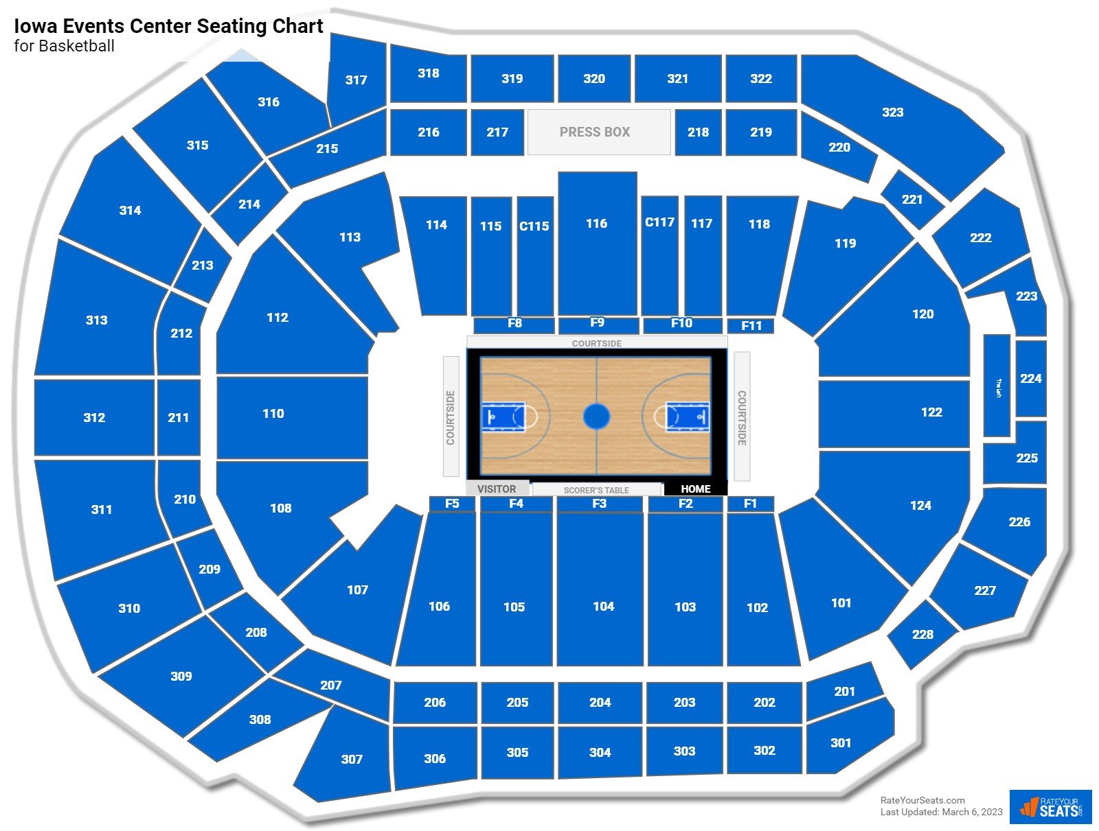 Wells Fargo Arena Basketball Seating Chart