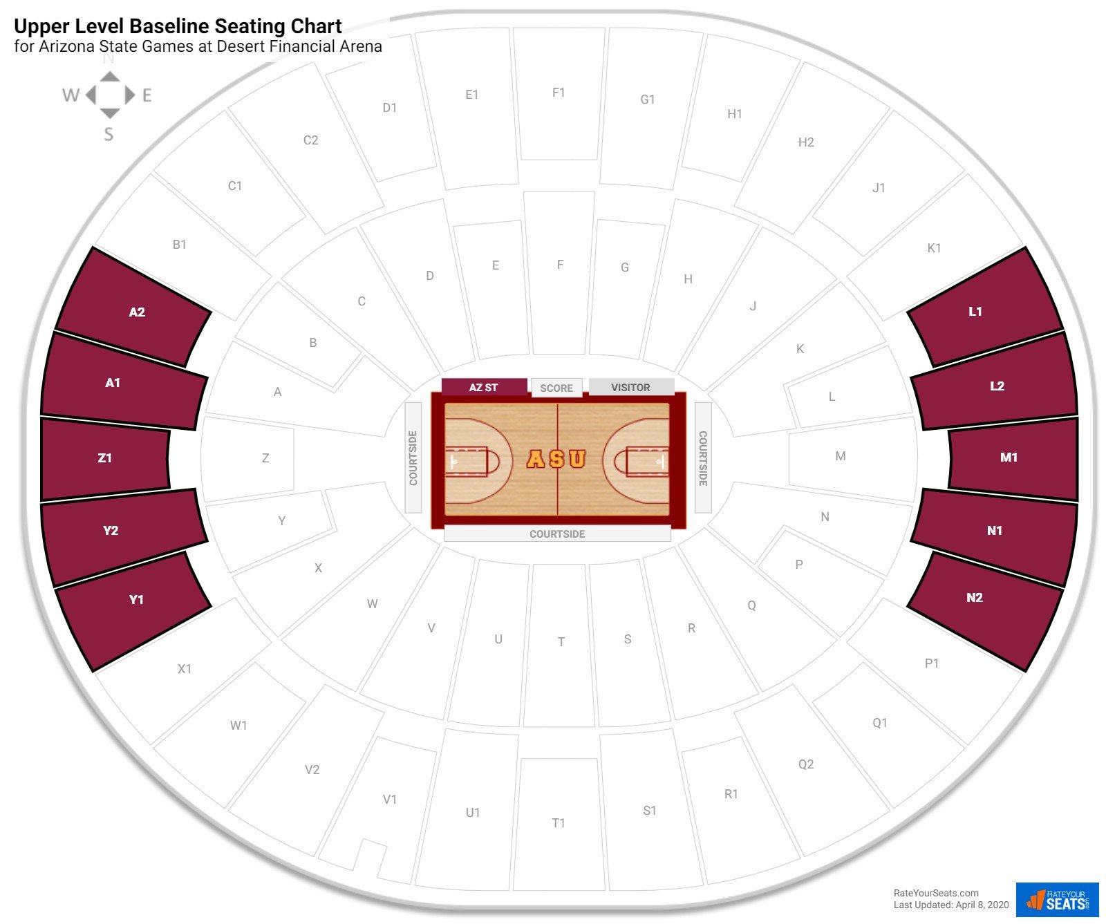 Asu Basketball Arena Seating Chart