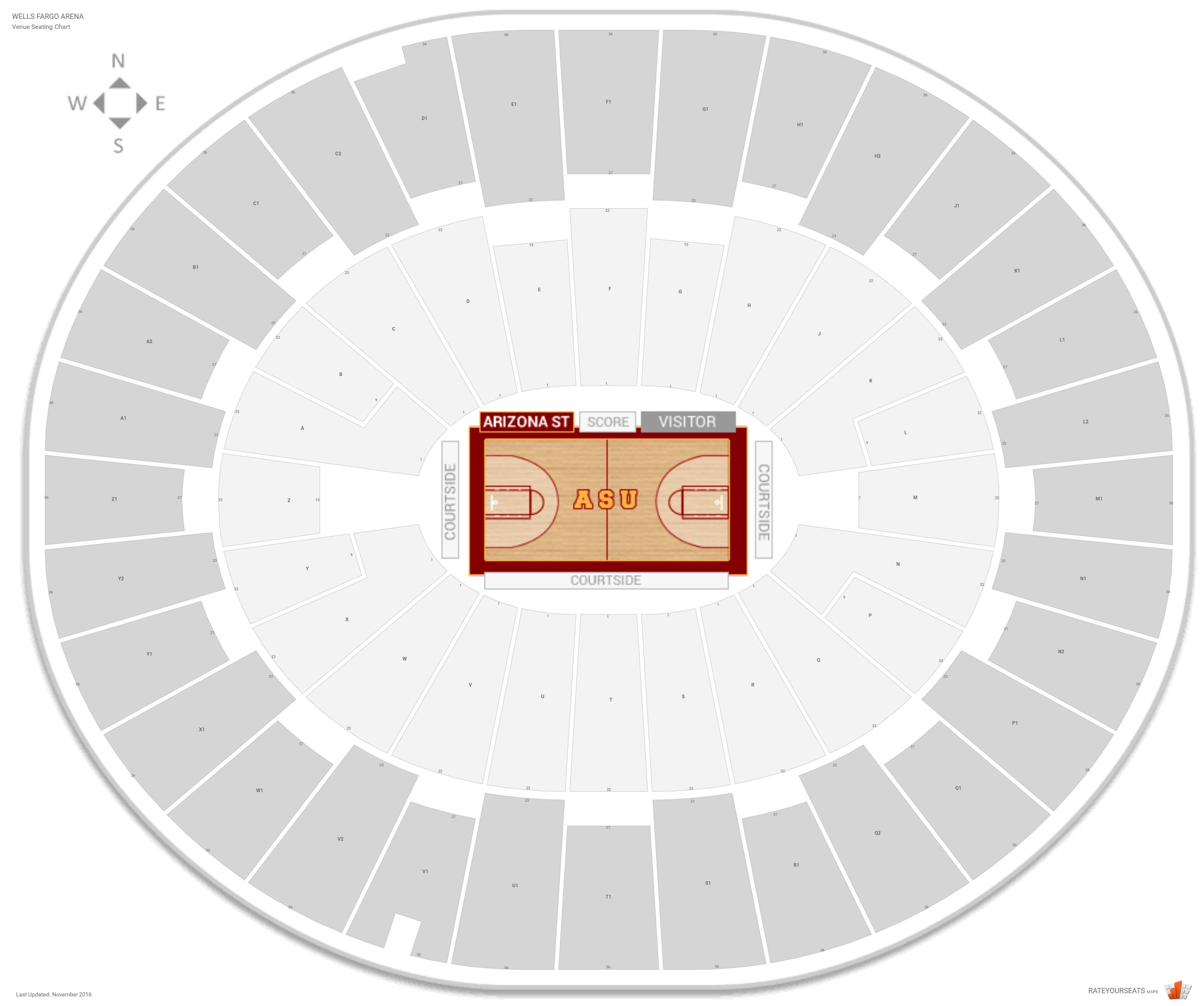 Wells Fargo Arena Tempe Seating Chart