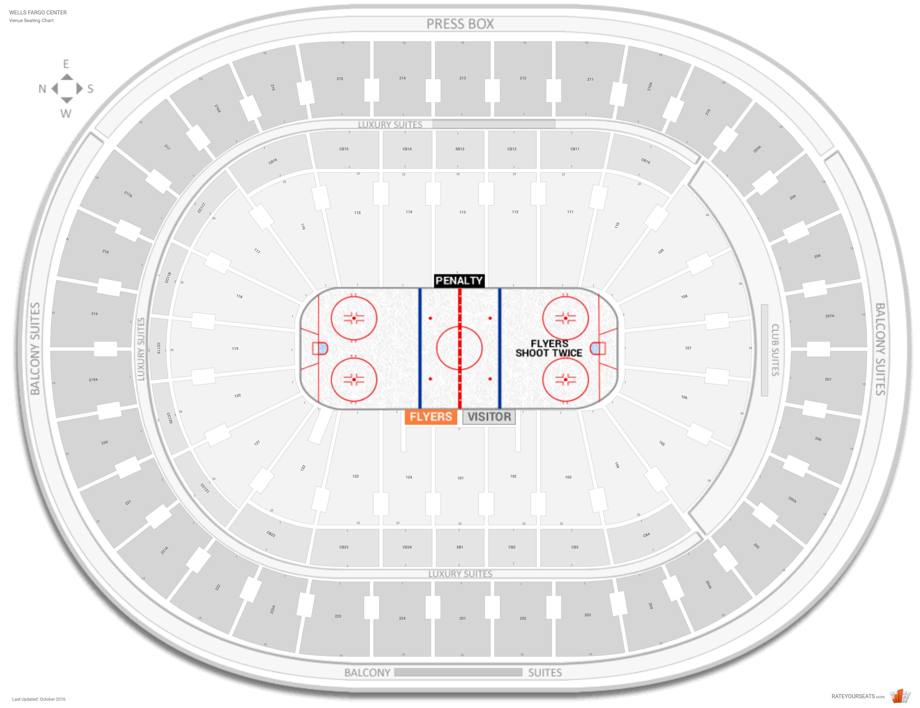 Philadelphia Flyers Seating Guide - Wells Fargo Center ...