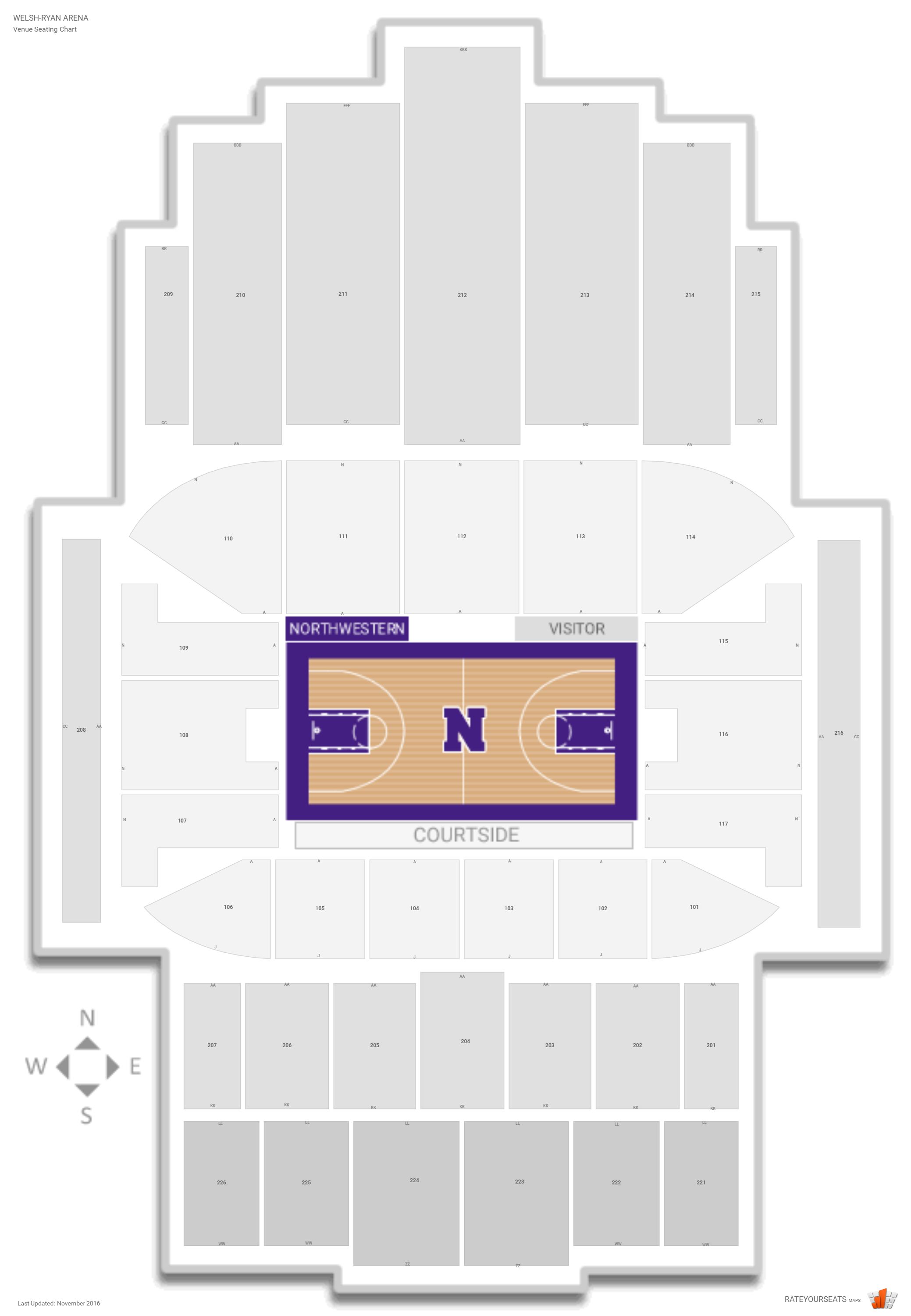 Northwestern Seating Chart Basketball