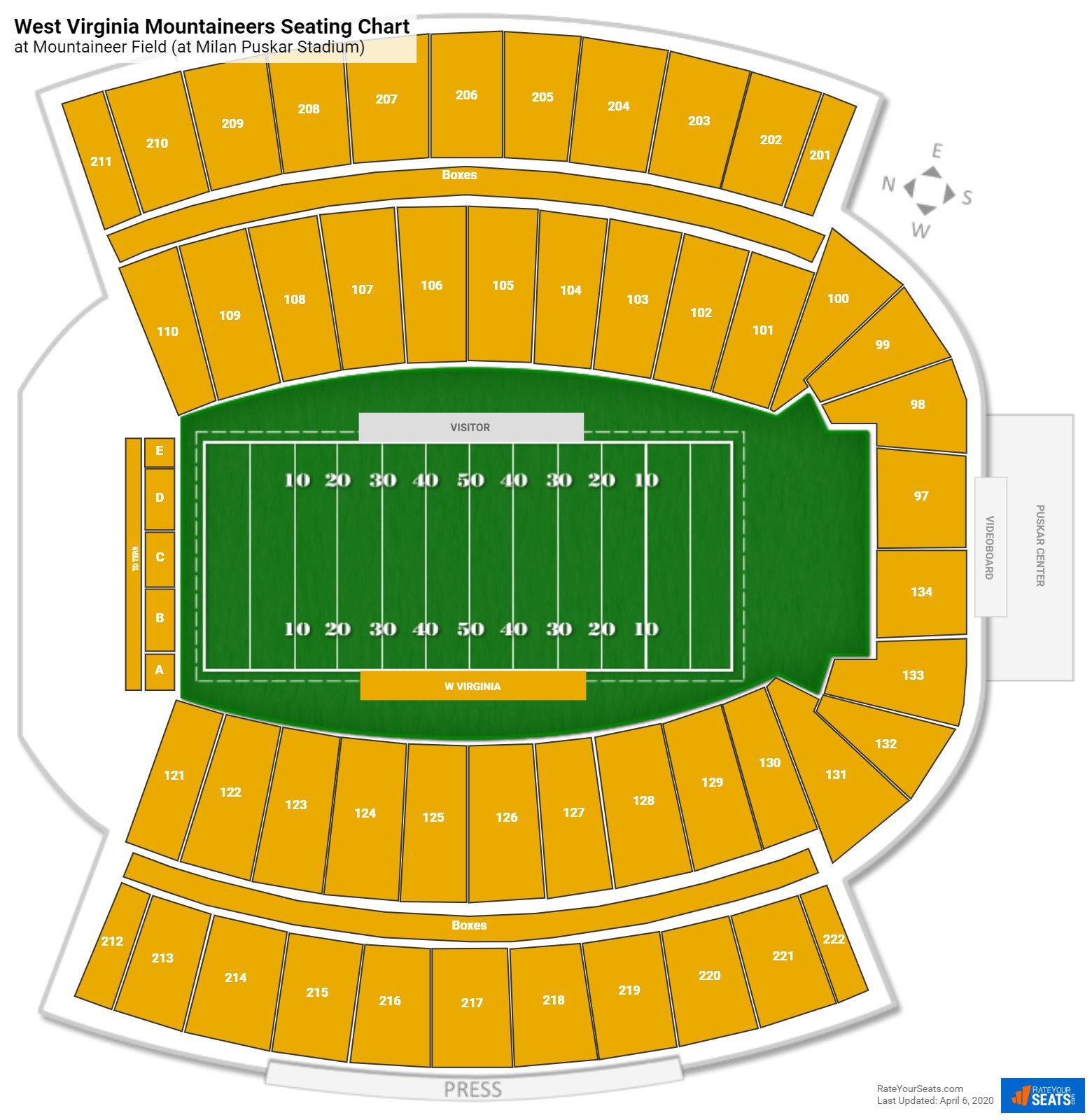 Milan Puskar Stadium Seating Chart - Milan Puskar Stadium Seating Chart W.....