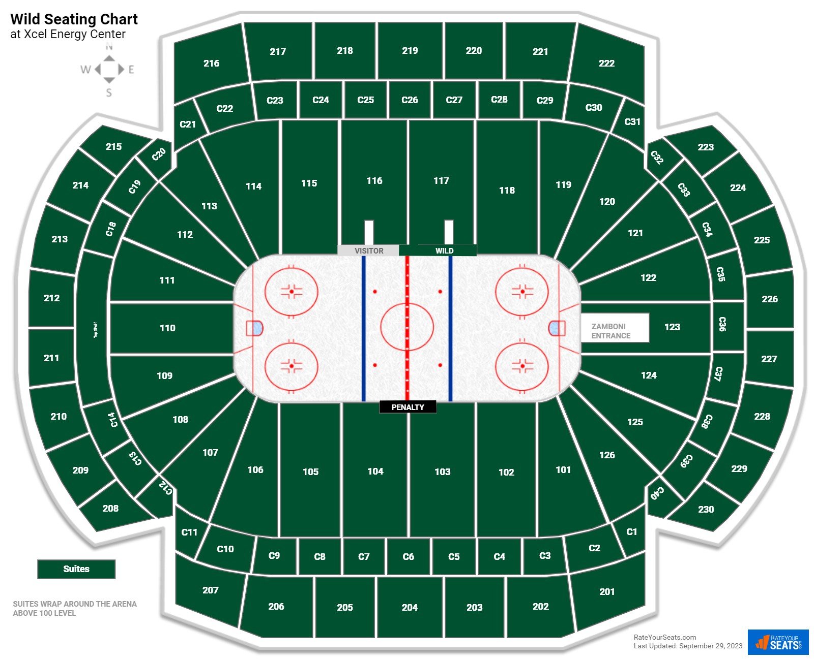 Breakdown Of The Xcel Energy Center Seating Chart