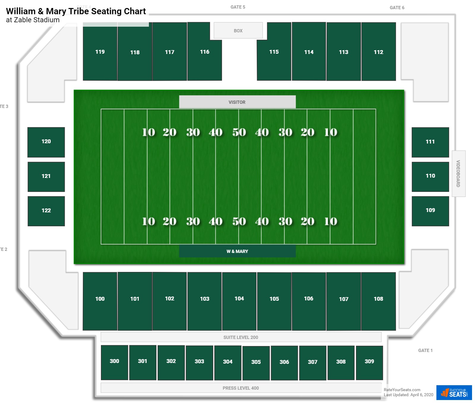 Zable Stadium Football Seating Chart