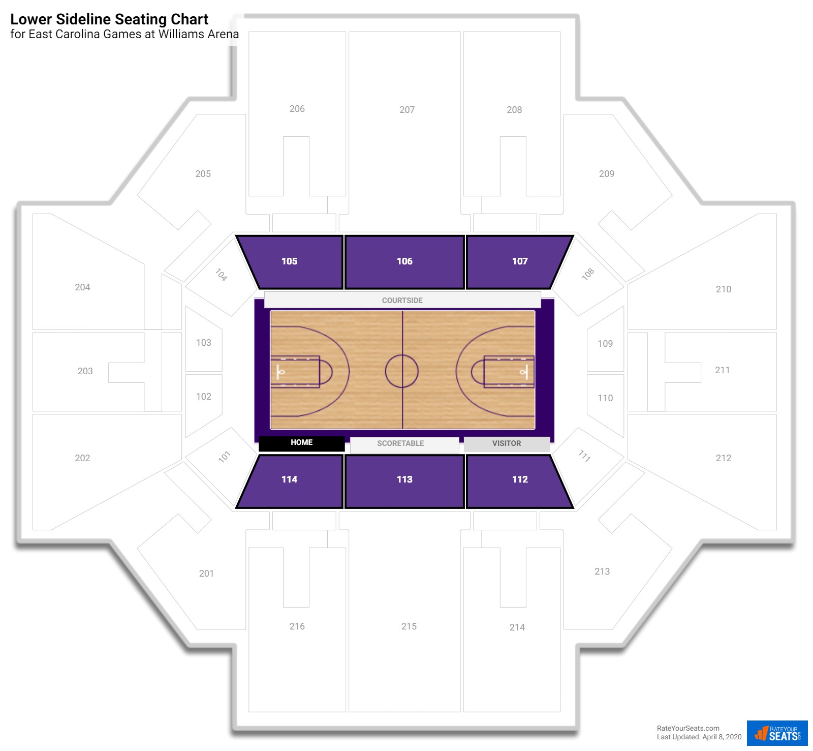 Williams Arena Seating Chart