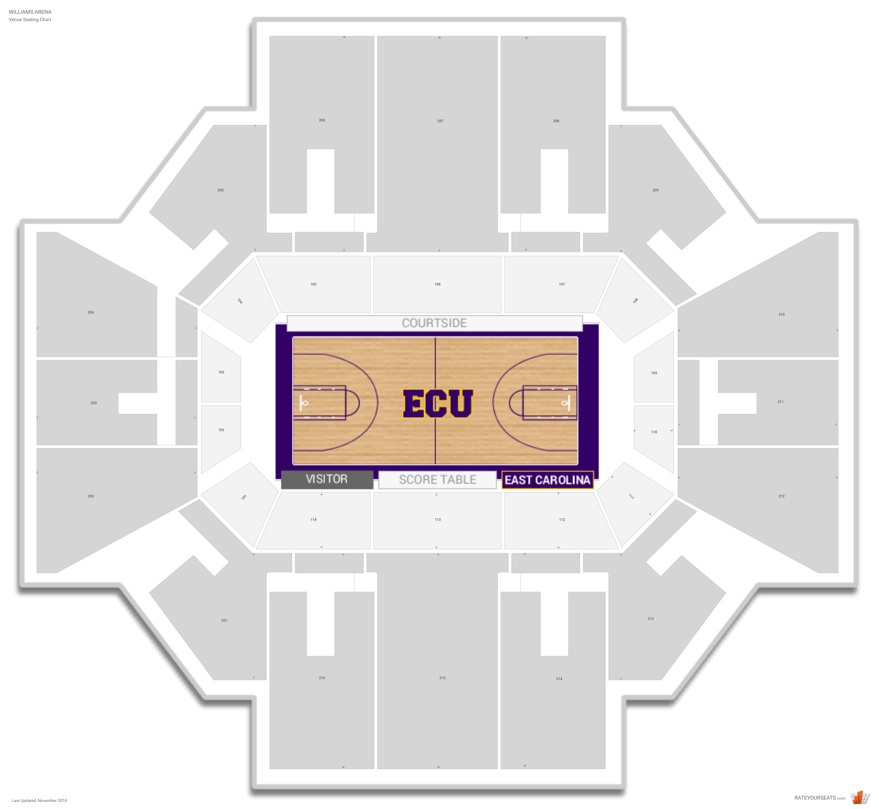 Minges Coliseum Seating Chart