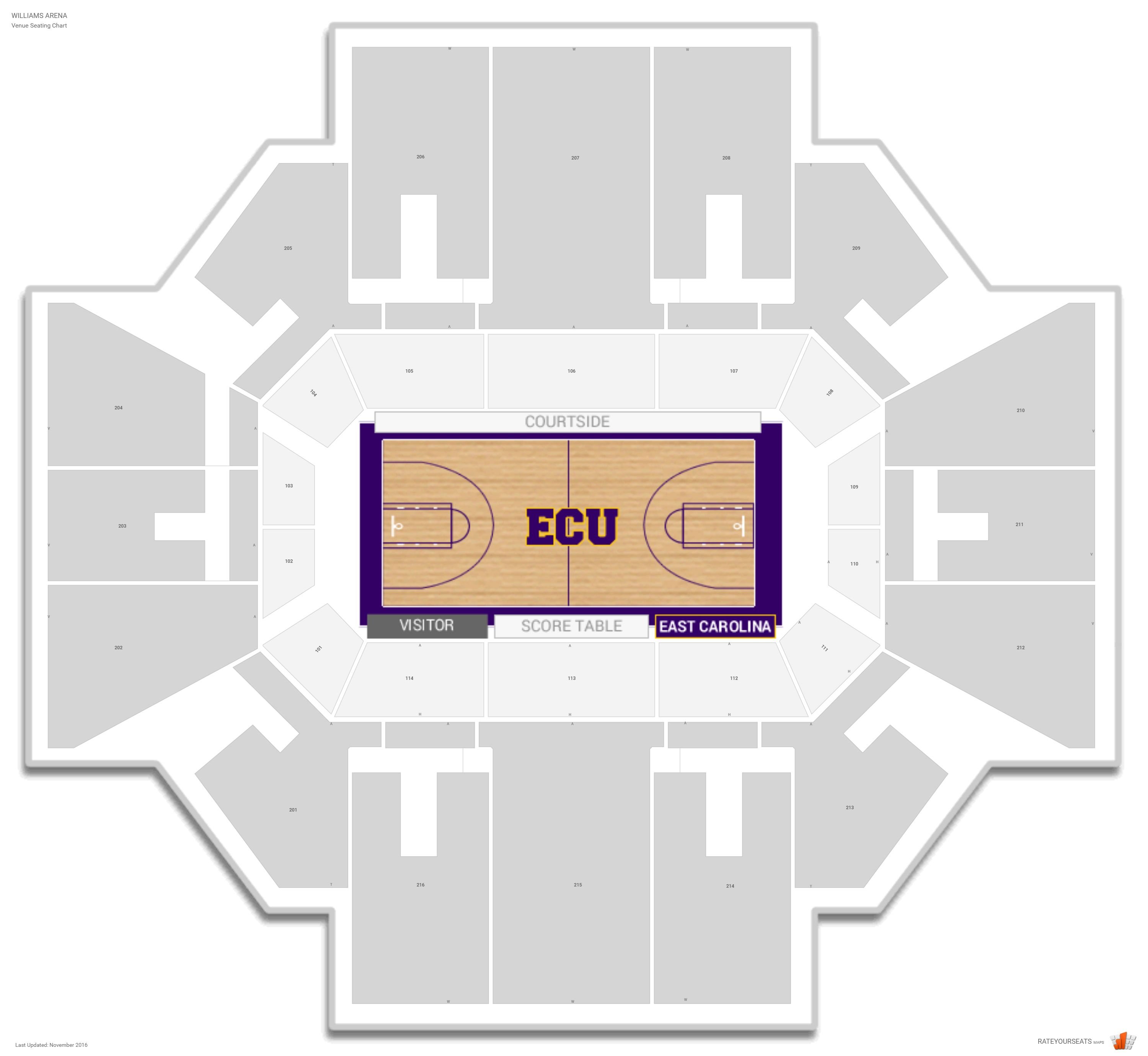 Williams Arena Seating Chart With Rows