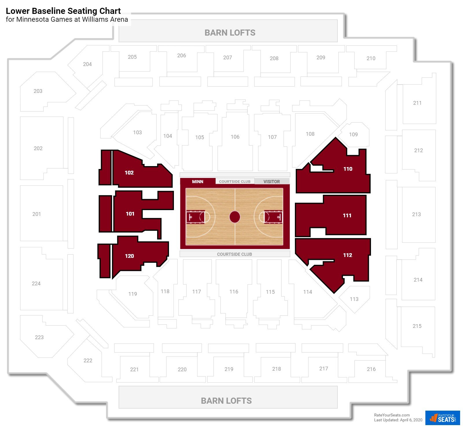 Minnesota Gopher Volleyball Seating Chart