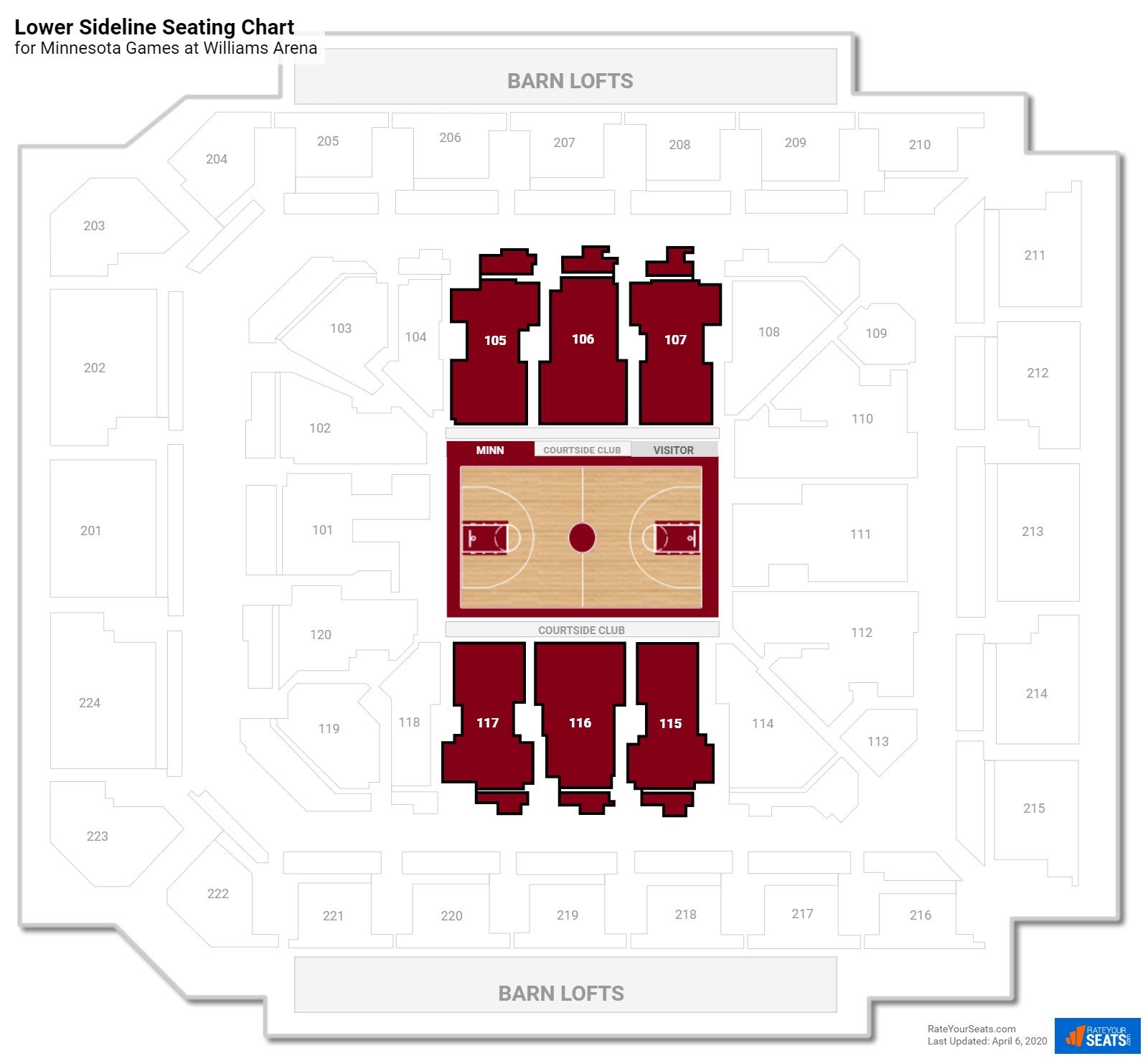 Williams Arena Seating Chart