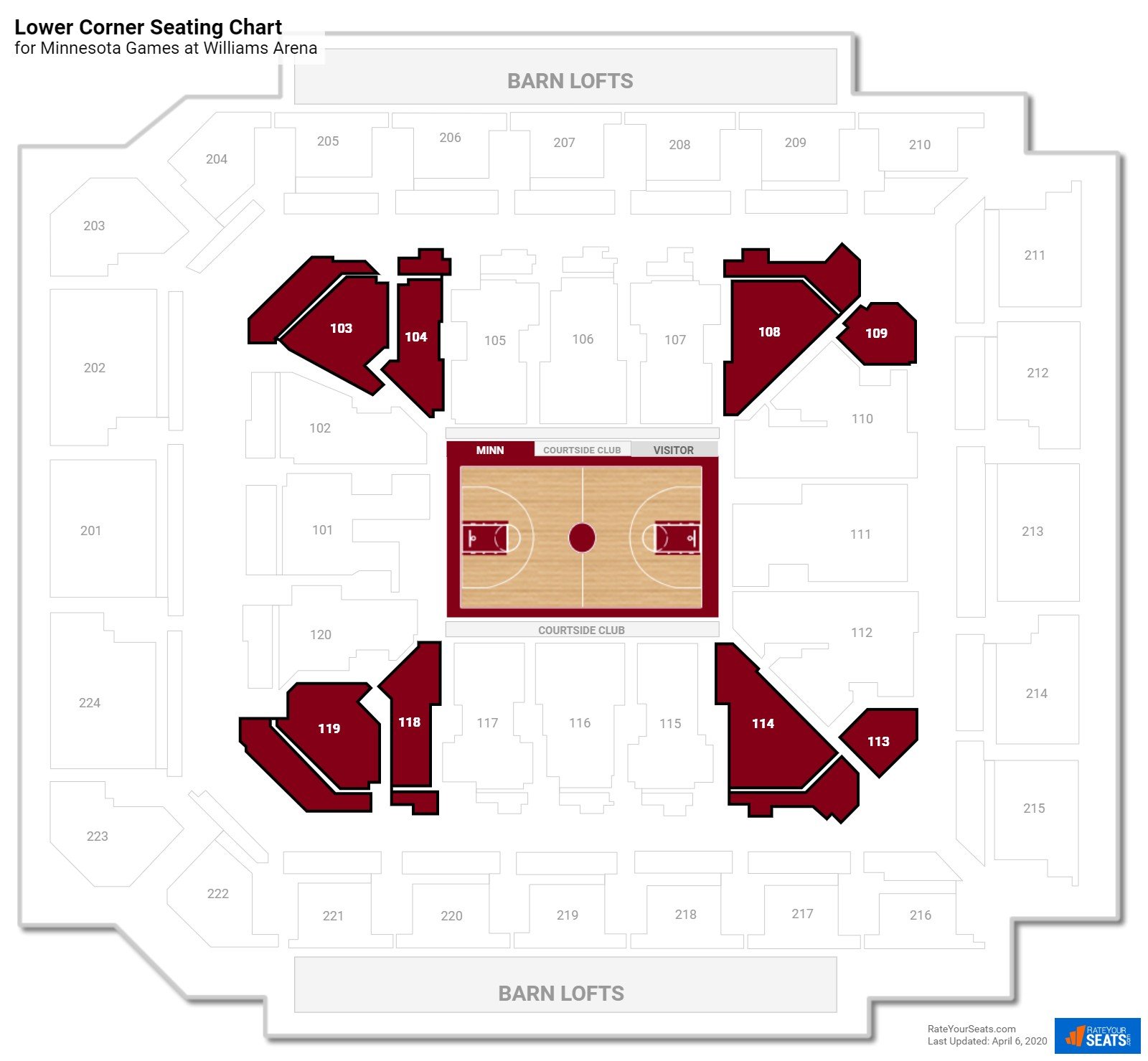 Williams Arena Minnesota Seating Chart