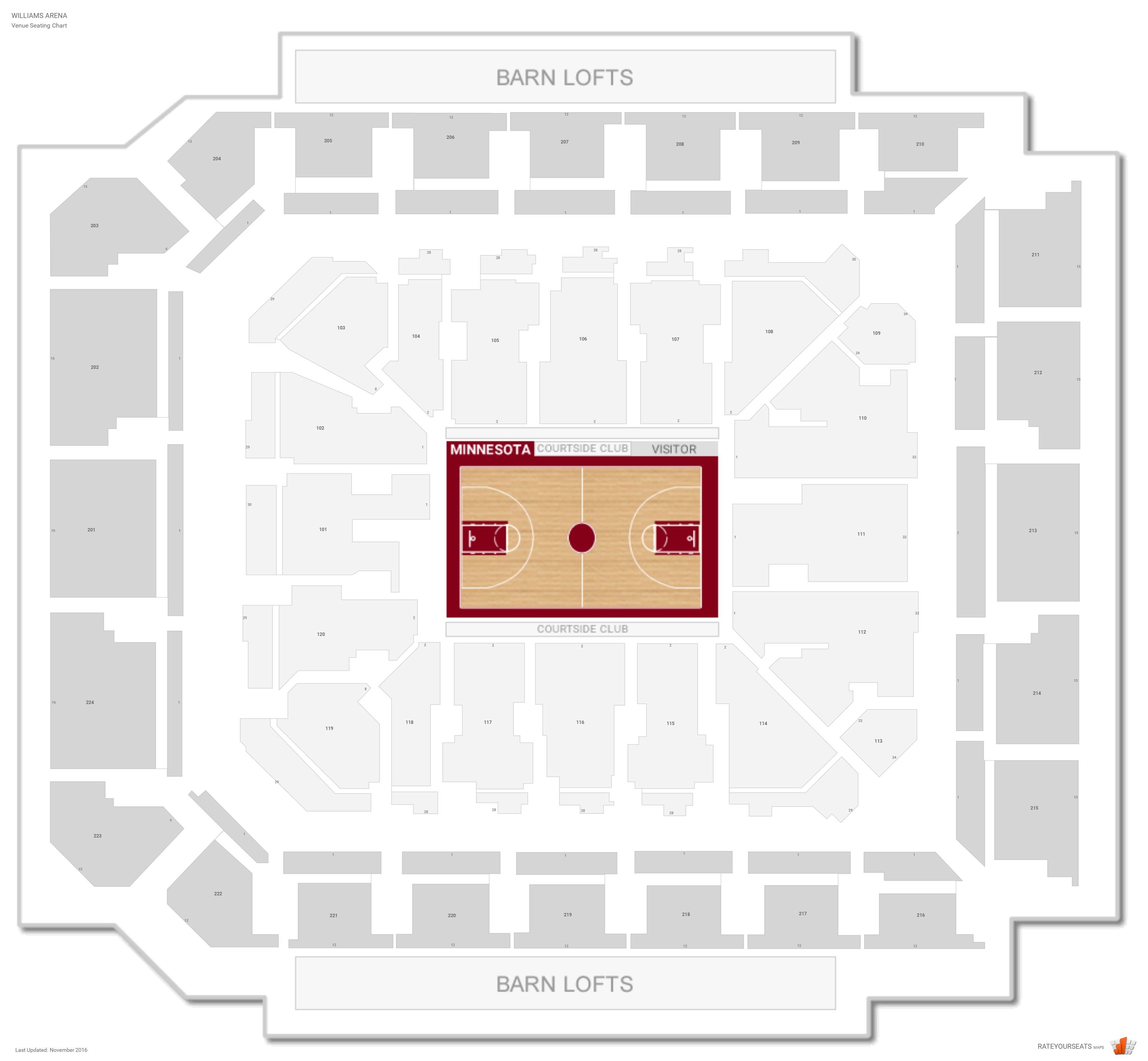 Minnesota Gopher Volleyball Seating Chart
