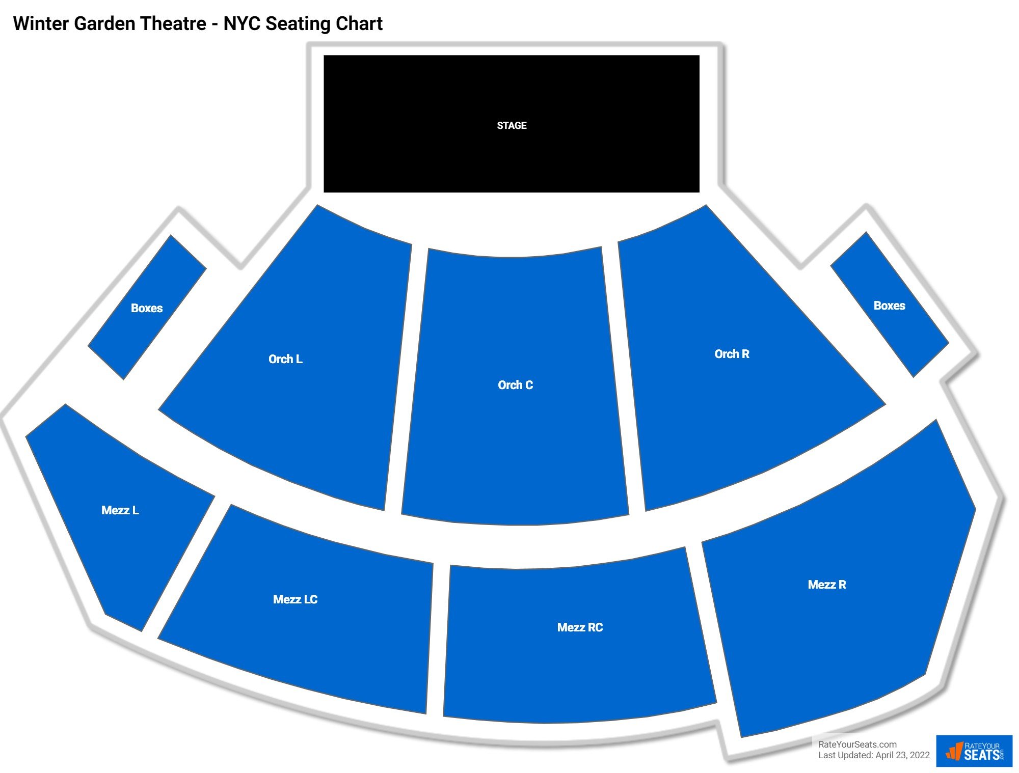 Winter Garden Theatre - NYC Theater Seating Chart
