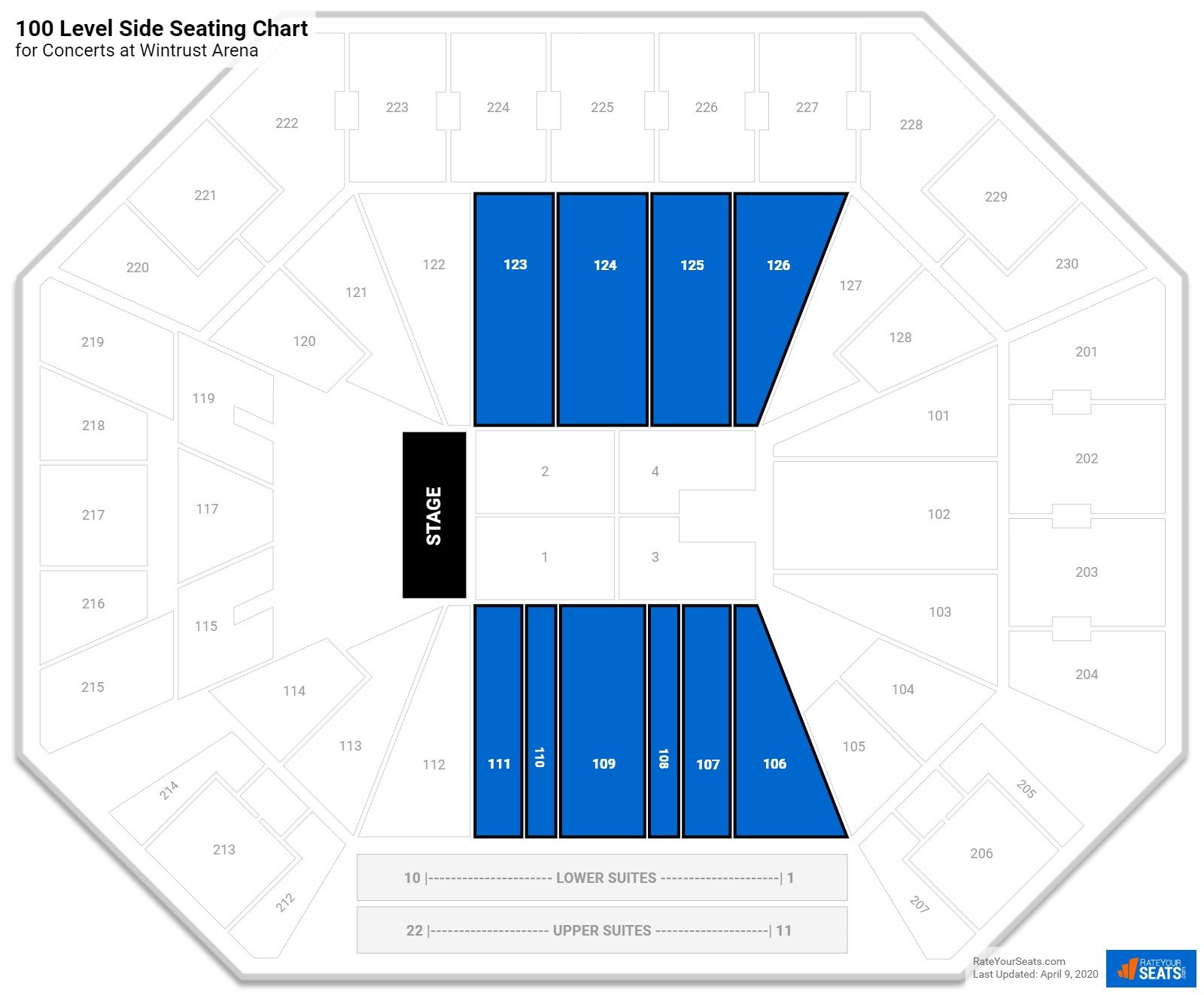 Wintrust Arena 200 Level Side - Concert Seating ...