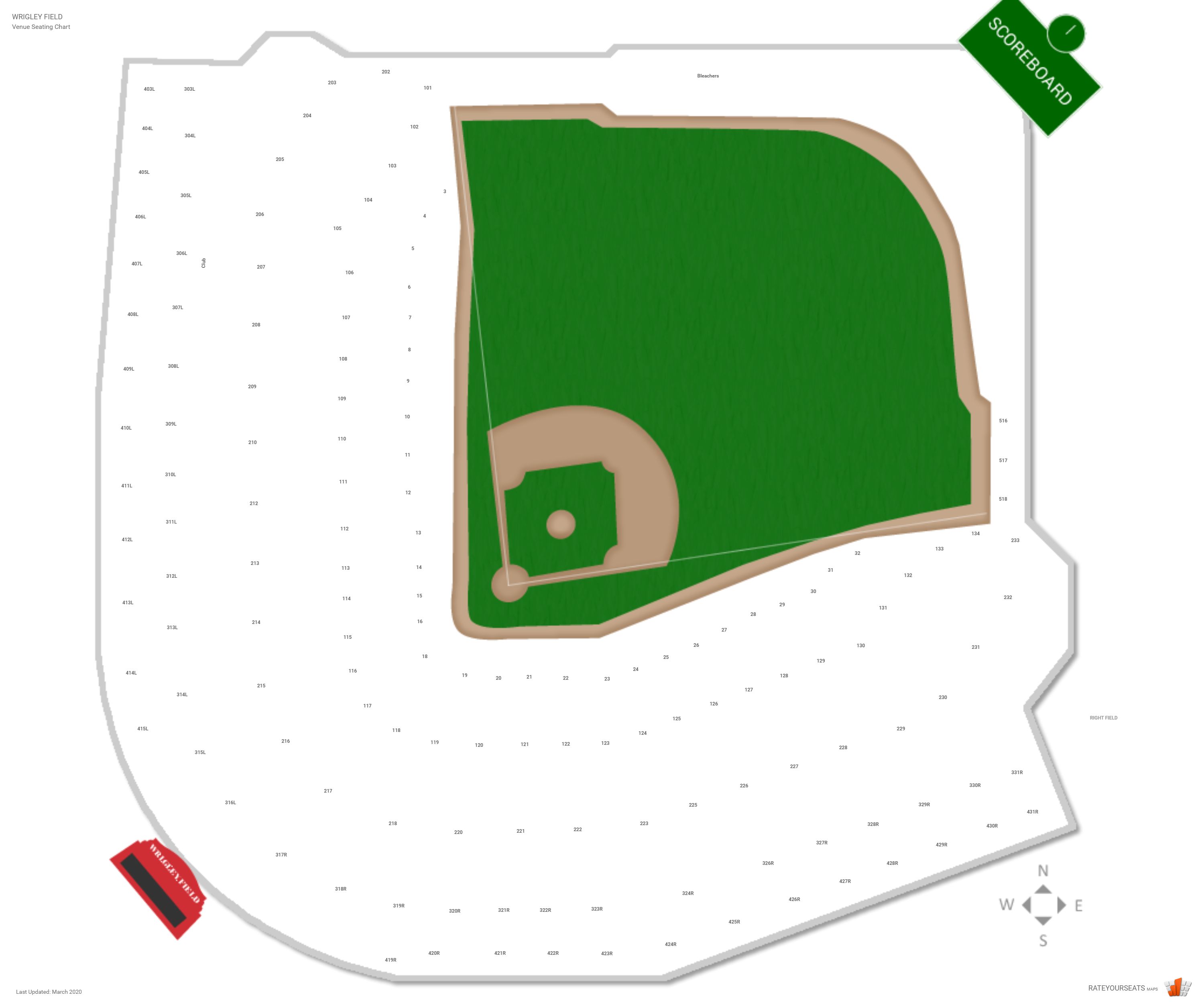 Wrigley Field Seating Chart 2018