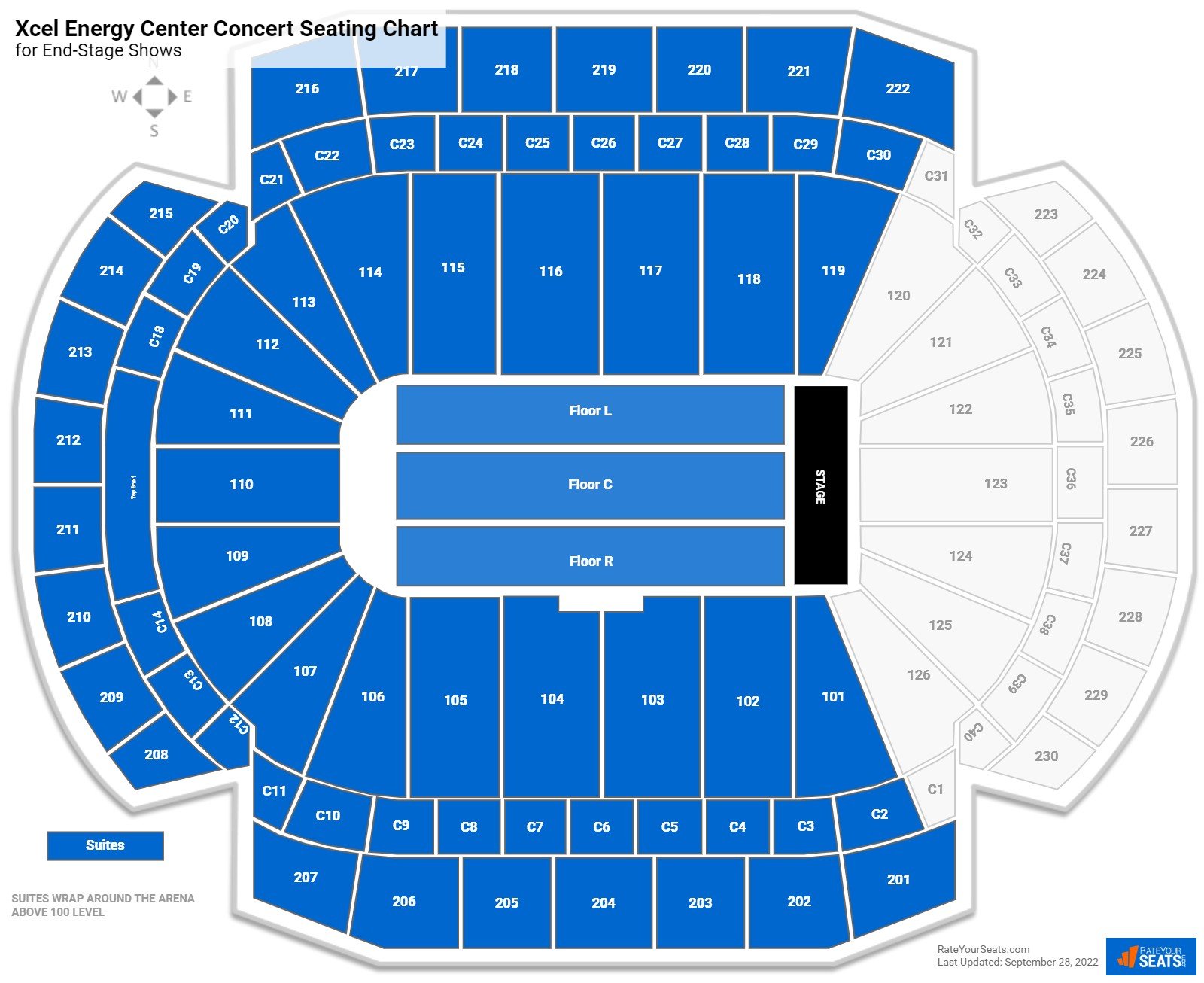 Seating Charts  Xcel Energy Center