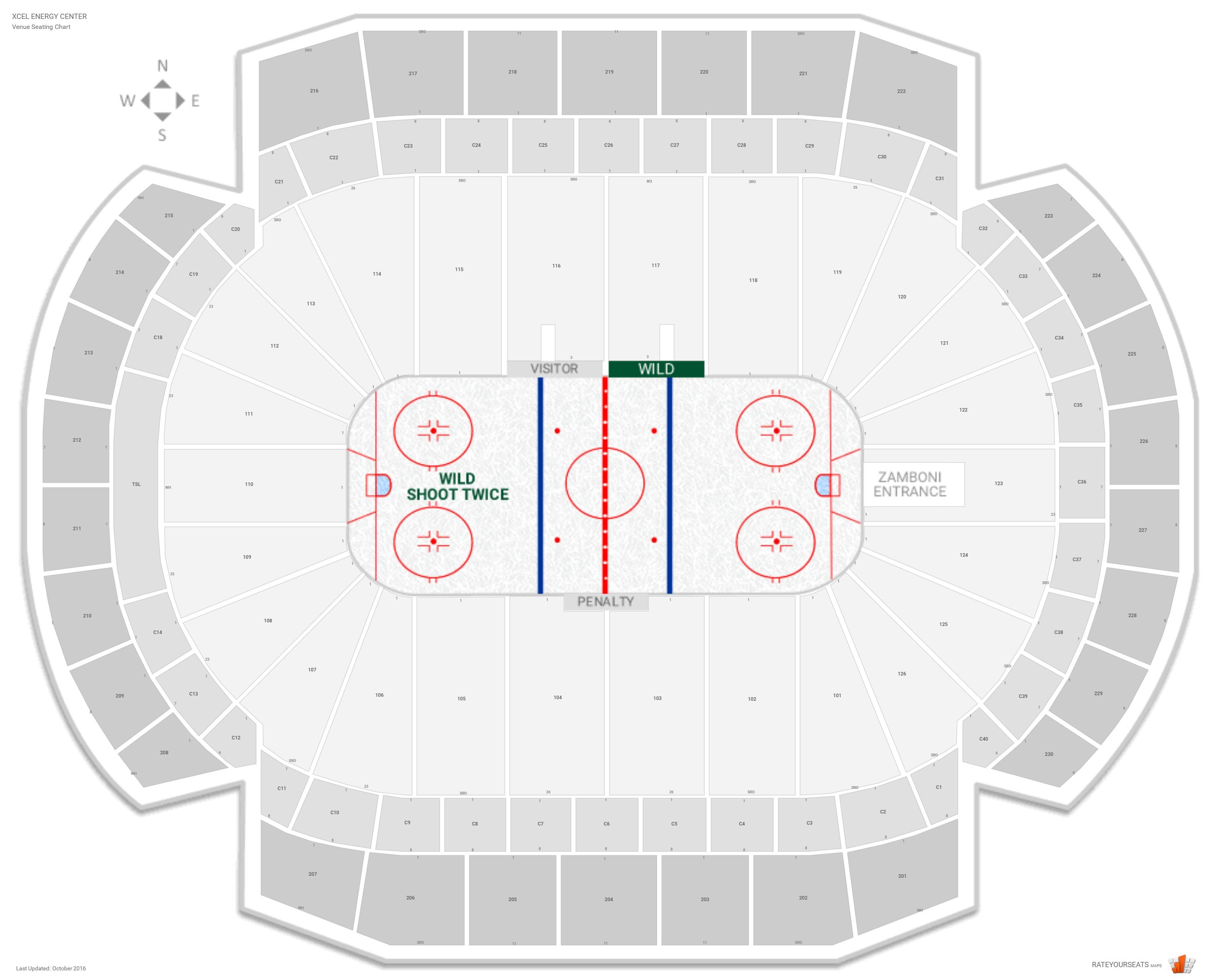 Xcel Energy Seating Chart View