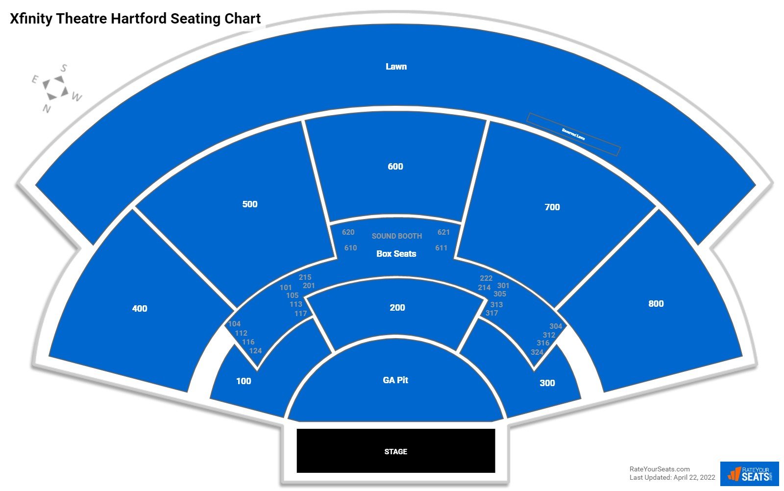 Xfinity Theatre Hartford Concert Seating Chart
