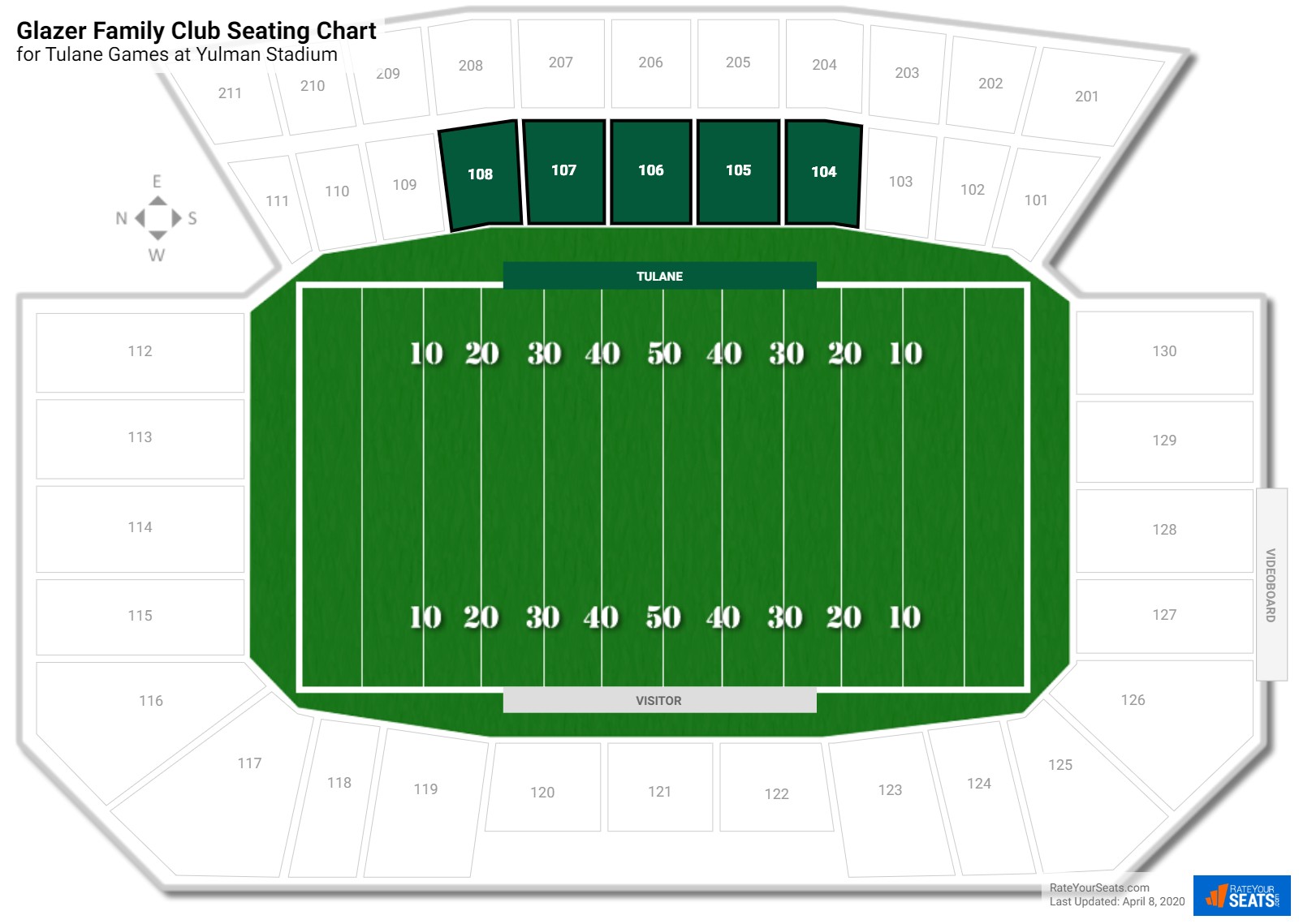 Tulane Football Seating Chart