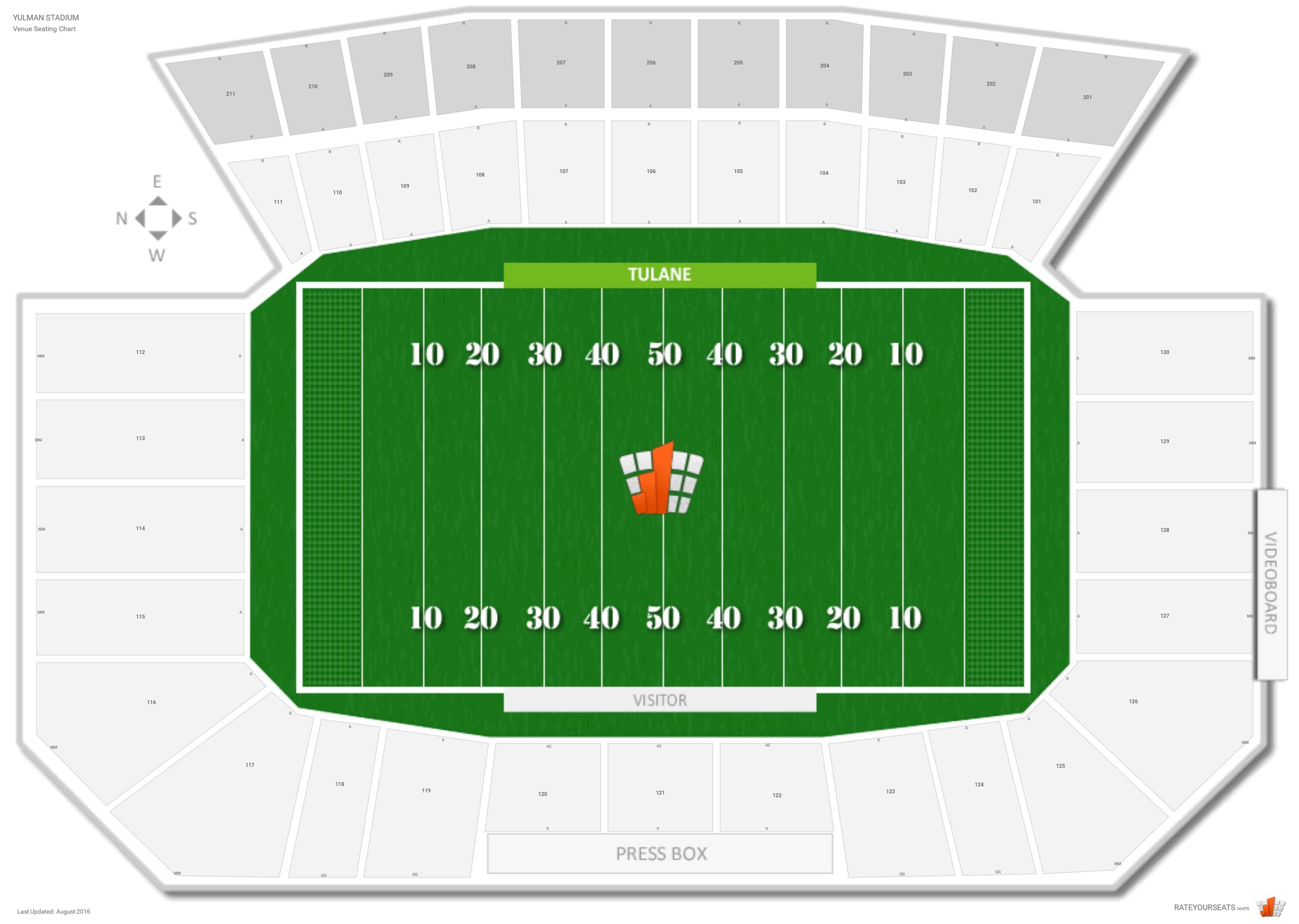 Tulane Football Stadium Seating Chart