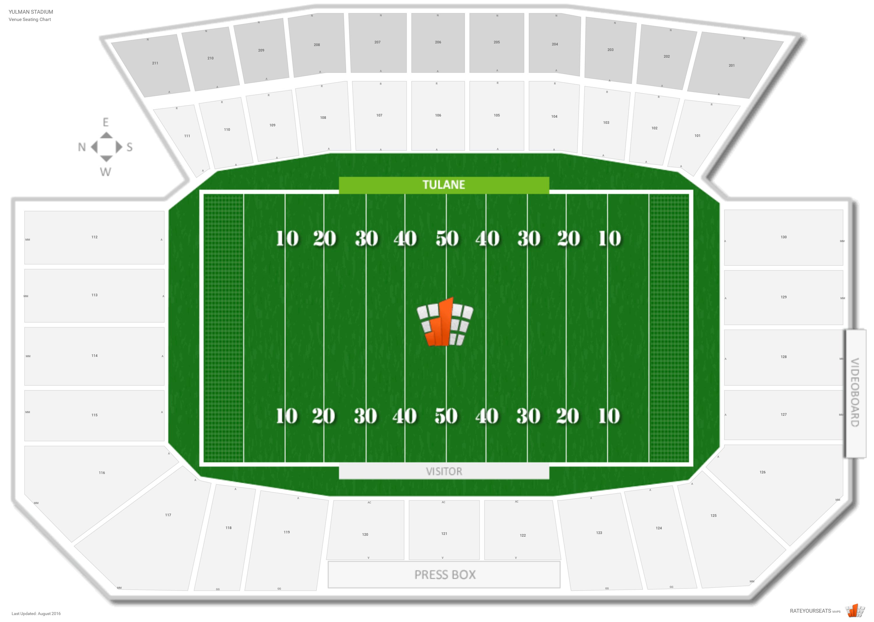 Tulane Football Seating Chart