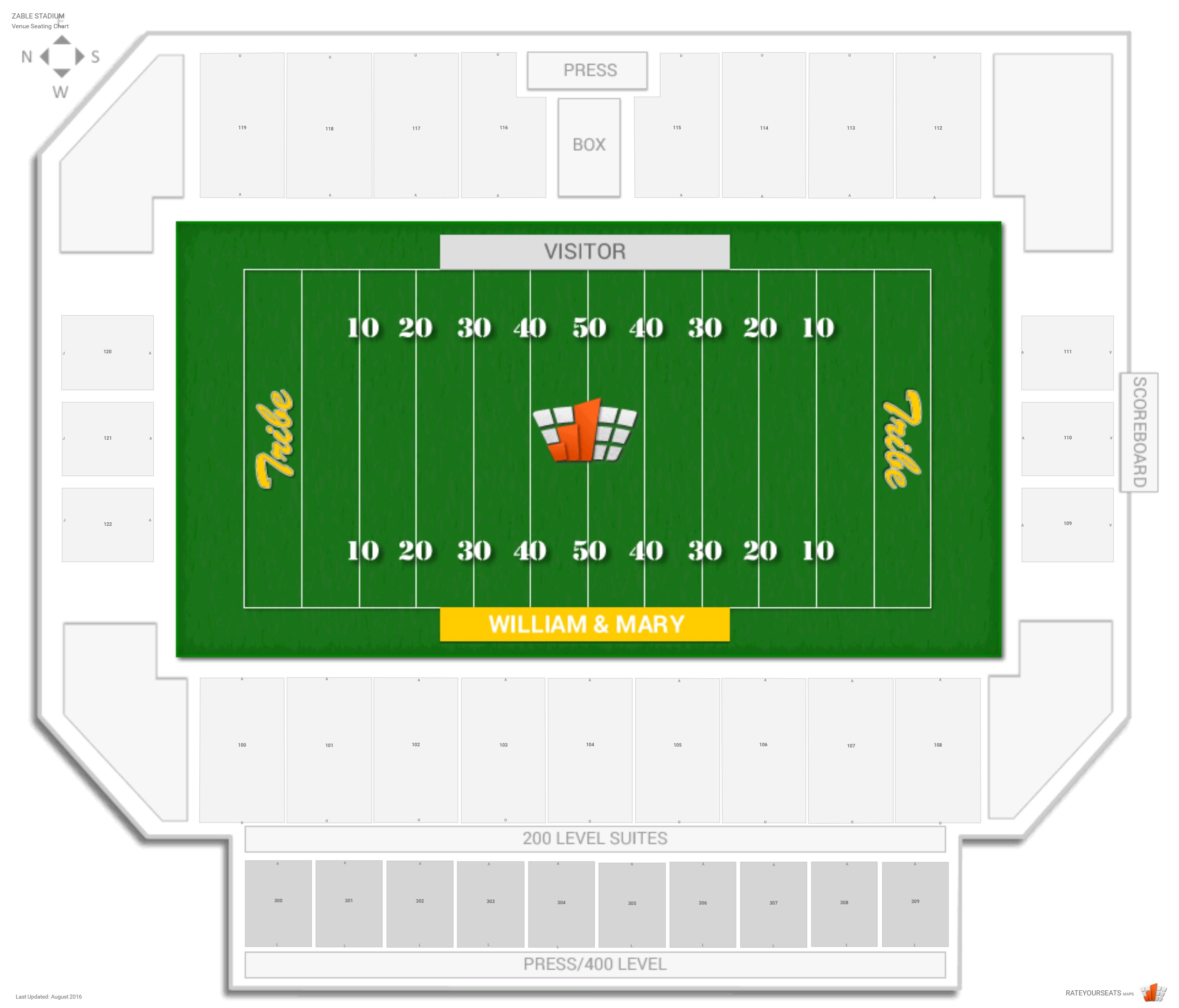 William And Mary Football Stadium Seating Chart