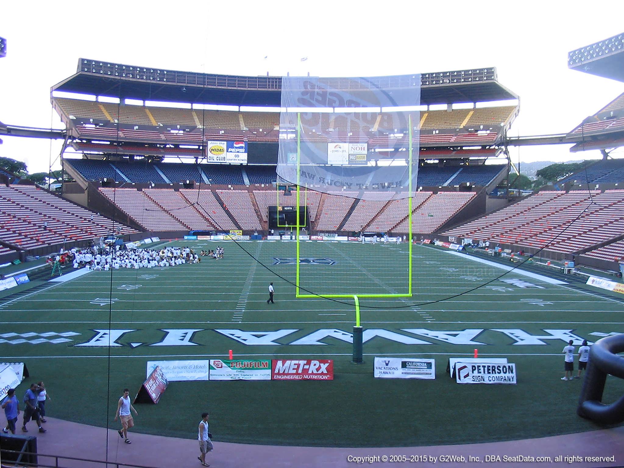 orange a at aloha stadium rateyourseats com aloha stadium seating chart rows