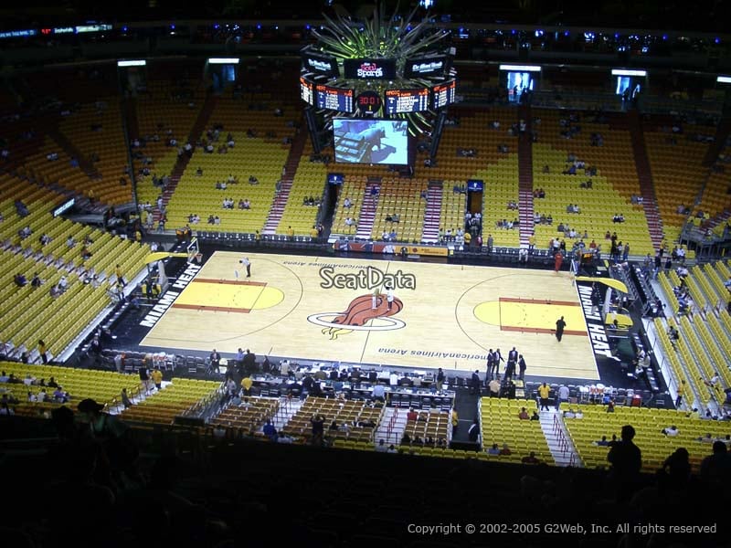 View from Section 308 at American Airlines Arena