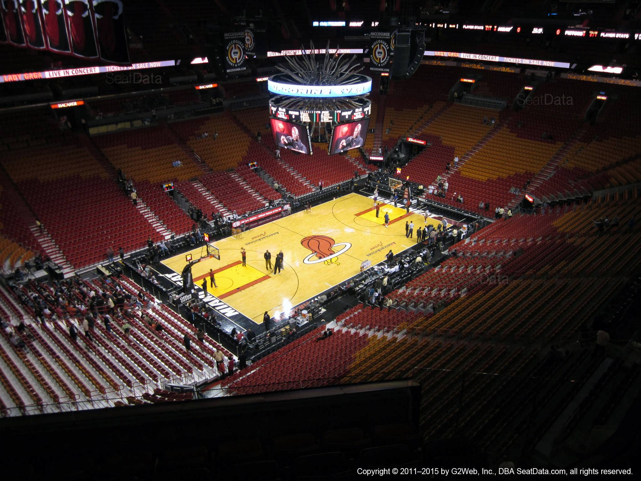 americanairlines arena section 411 - miami heat