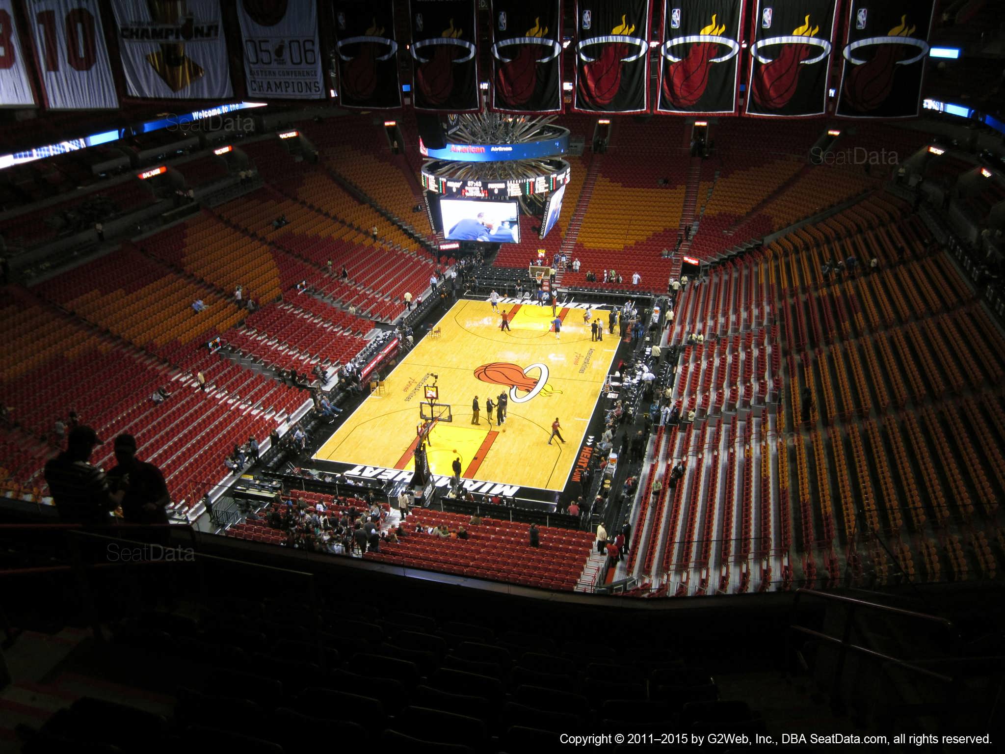 americanairlines arena section 414 - miami heat
