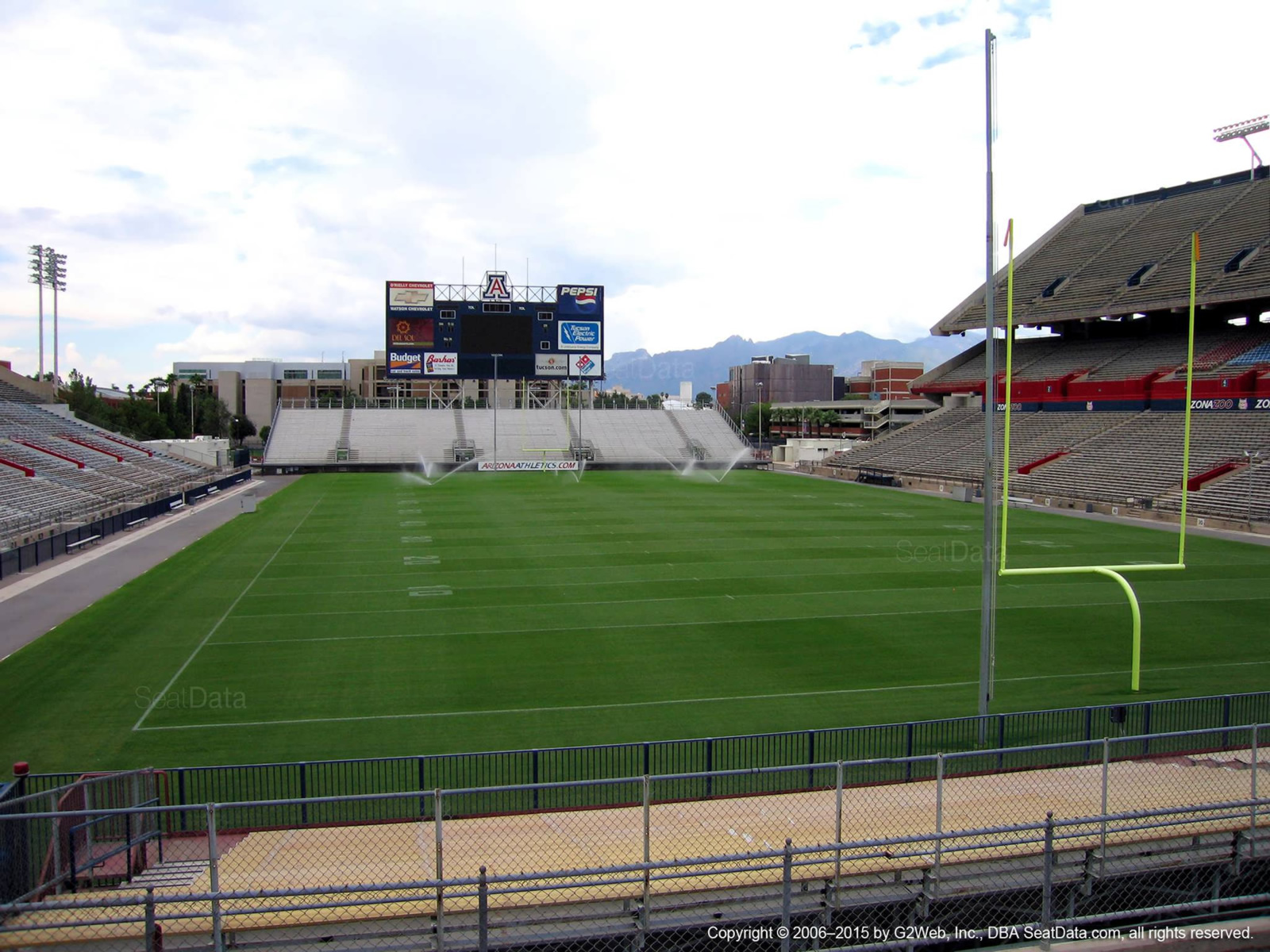 Seat View for Arizona Stadium Section 13