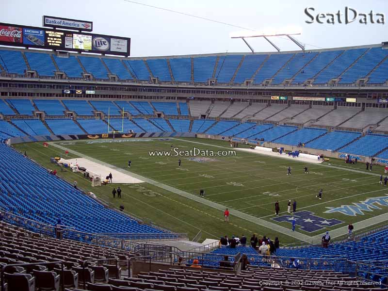 Seat View for Bank of America Stadium Section 308