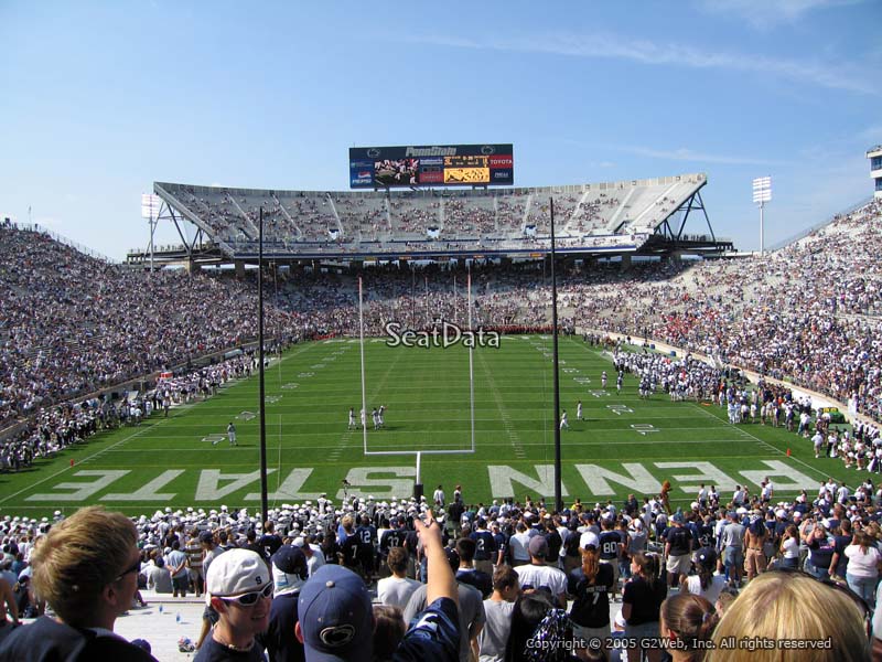 beaver stadium section se rateyourseats com penn state student section seating chart