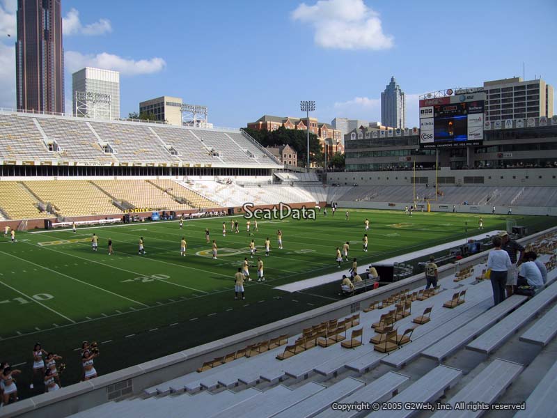 bobby dodd stadium section 110 rateyourseats com bobby dodd seating chart rows