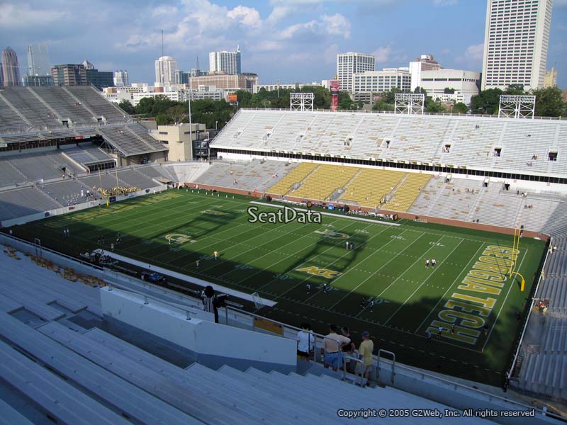 bobby dodd stadium section 201 rateyourseats com bobby dodd seating chart rows