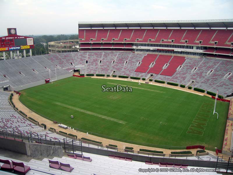 bryant denny stadium section u4nn rateyourseats com alabama bryant denny stadium seating chart