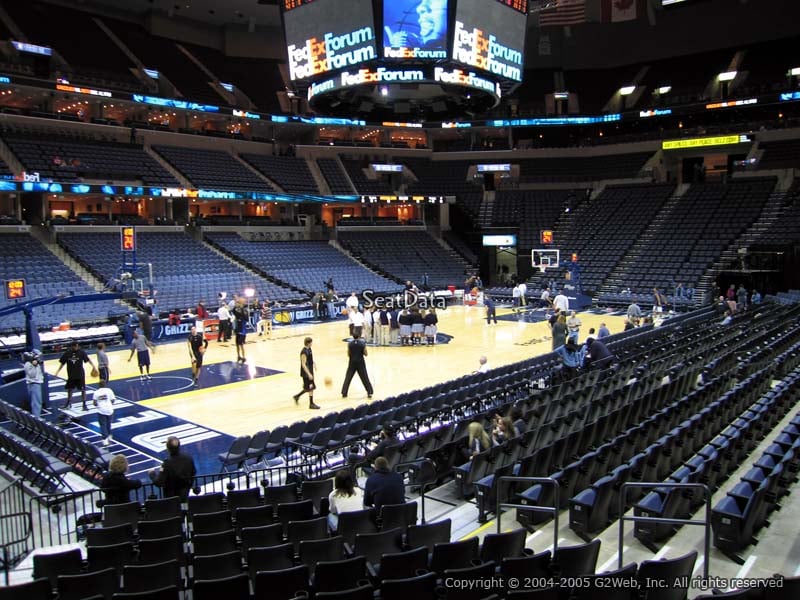 FedEx Forum with model 4.12.18.8 Citation fixed stadium and model  51.12.66.8 Marquee suite seating and telescoping stands with nose mount  Citation chairs manufactured by Irwin Seating Company