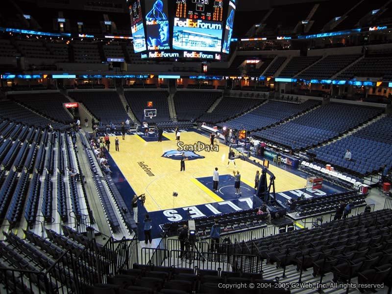 fedex forum section 117 memphis grizzlies fedexforum seating chart pinnacle level