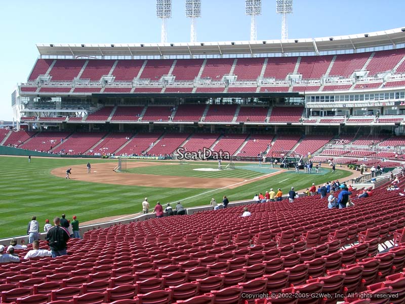 Reds Seating Chart Section 110