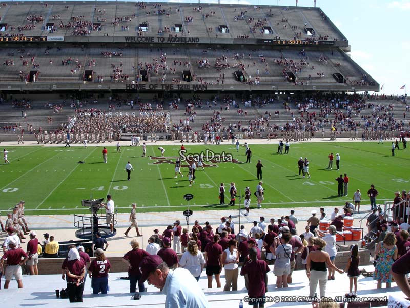 Seat View for Kyle Field Field Box 8