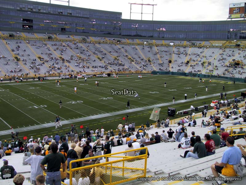 How Many Seats In A Row At Lambeau Field