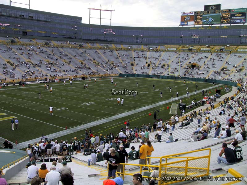 Lambeau Field Seating Chart Section 131