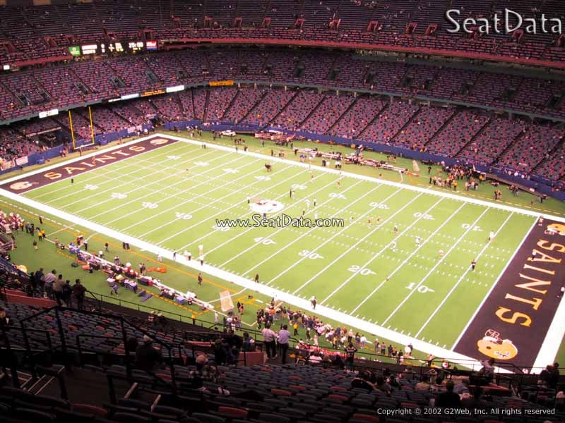superdome section 609 new orleans saints rateyourseats com new orleans superdome seating chart with rows